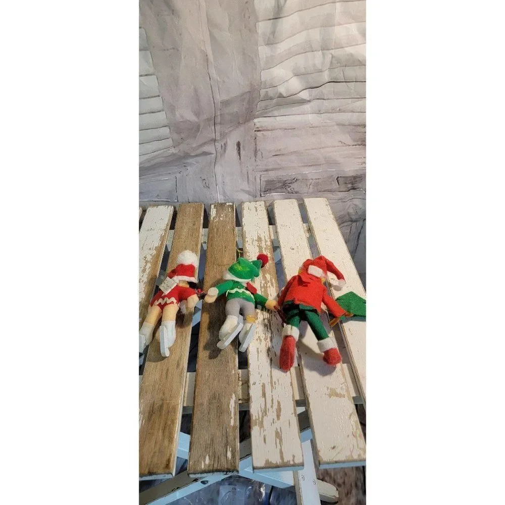 Handmade‎ skating elf kid boy girl doll ornament xm
